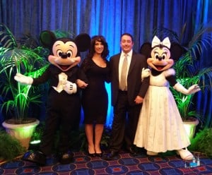 Ron Hayeck Disneyland with Mickey Mouse and Minnie Mouse 300x248 1