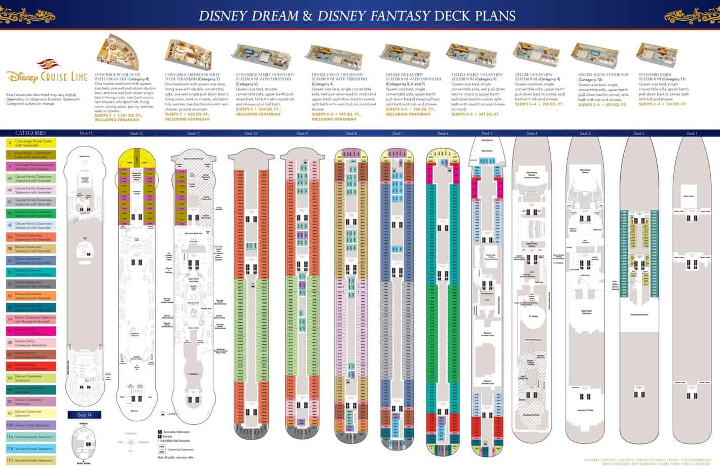 Disney Cruise Line Deck Plans Dream Fantasy