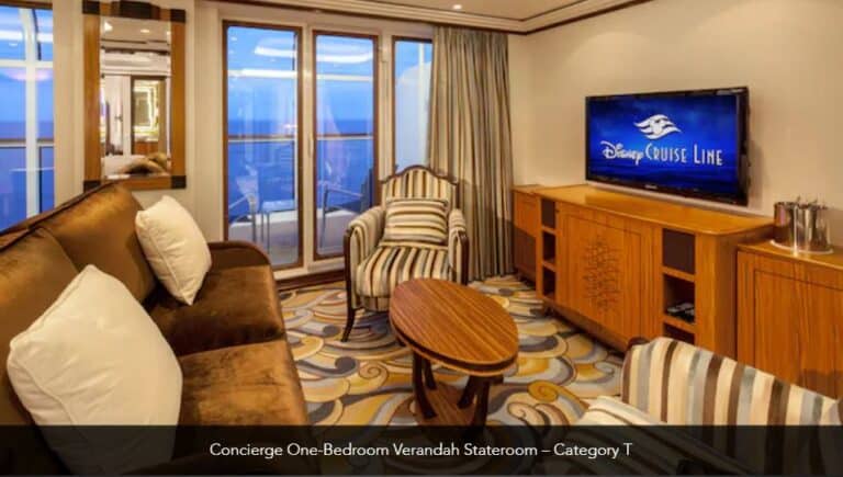 Disney Dream Concierge One Bedroom Verandah Stateroom Category T 1