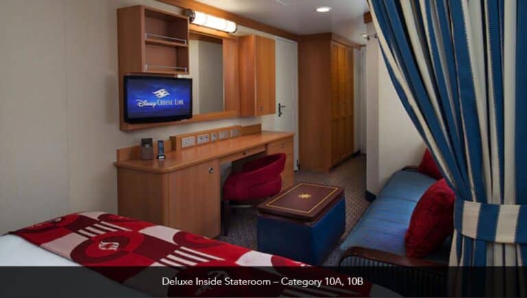 Disney Dream Deluxe Inside Stateroom Category 10A 7