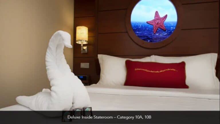 Disney Dream Deluxe Inside Stateroom Category 10A 8