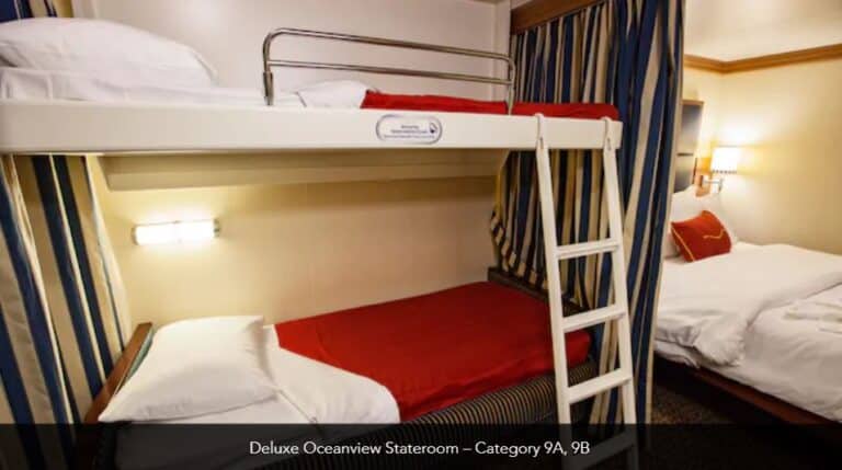 Disney Dream Deluxe Oceanview Stateroom Category 9A 9B 5