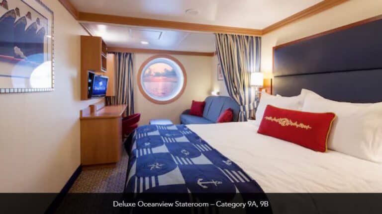 Disney Dream Deluxe Oceanview Stateroom Category 9A 9B 6