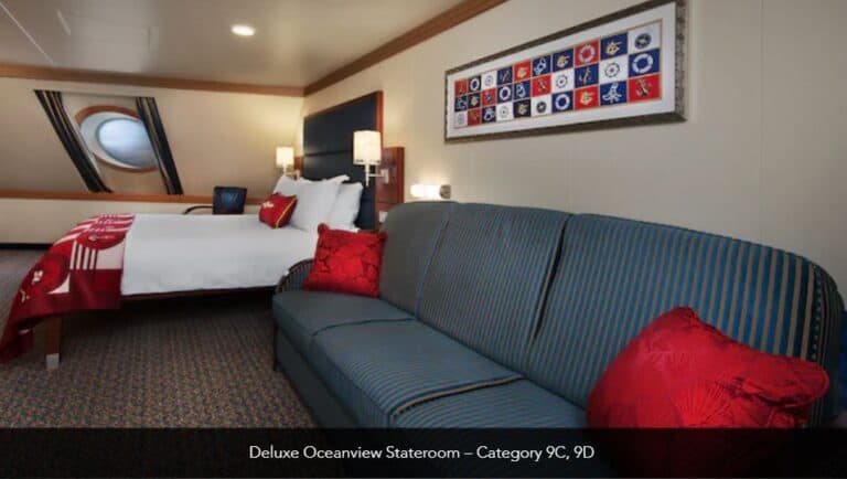 Disney Dream Deluxe Oceanview Stateroom Category 9C 9D 1