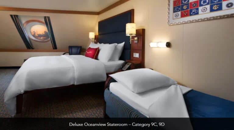 Disney Dream Deluxe Oceanview Stateroom Category 9C 9D 4