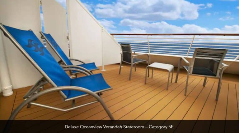Disney Dream Deluxe Oceanview Verandah Stateroom Category 5E 3 1