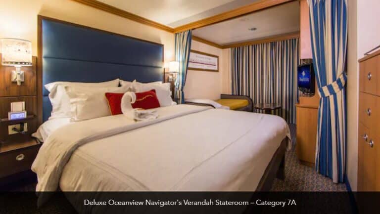 Disney Magic Deluxe Oceanview Navigators Verandah Stateroom Category 7A 7