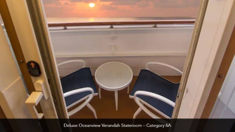Disney Magic Deluxe Oceanview Verandah Stateroom Category 6A 2