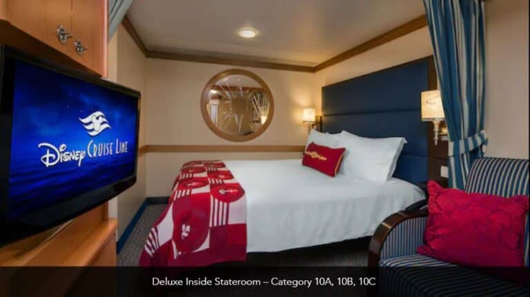 Disney Magic Standard Deluxe Inside Stateroom Category 10A 10B 10C 3