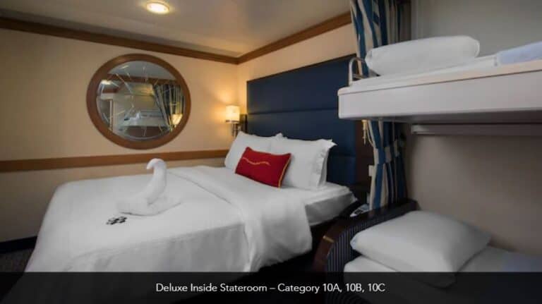Disney Magic Standard Deluxe Inside Stateroom Category 10A 10B 10C 6