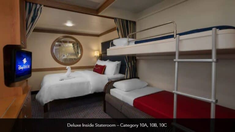 Disney Magic Standard Deluxe Inside Stateroom Category 10A 10B 10C 7