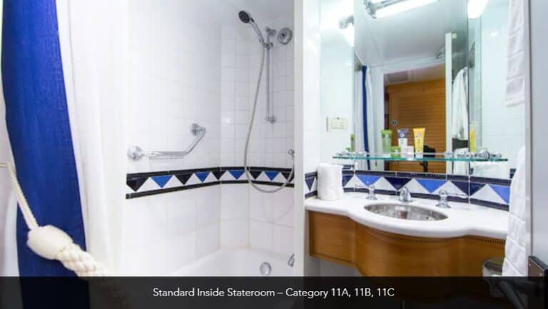 Disney Magic Standard Inside Stateroom Bathroom Category 11A 11B 11C