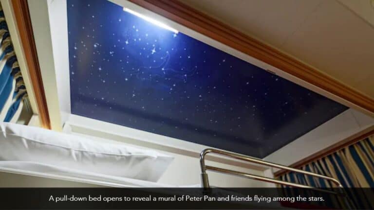 Disney Wonder Pull Down Bed reveal mural
