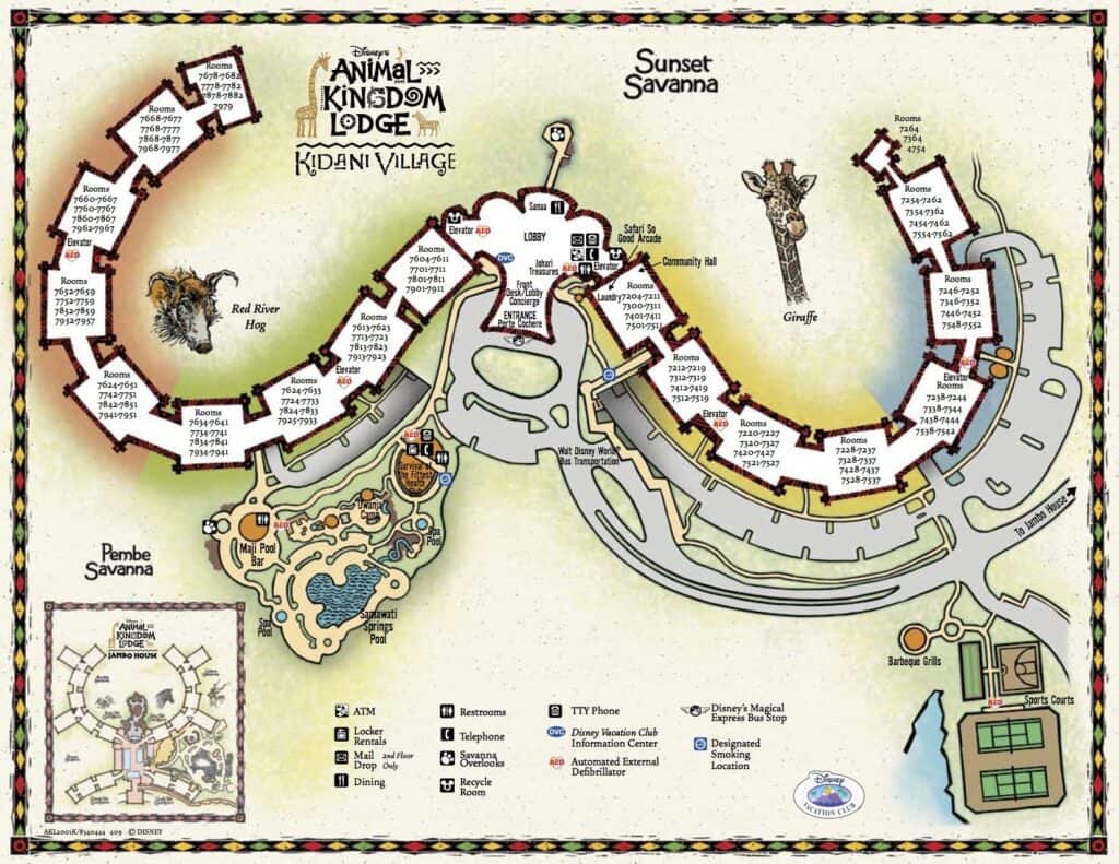 Disney S Animal Kingdom Villas Kidani Village Disney Vacation Planner   Kidani Village Map 1024x791 