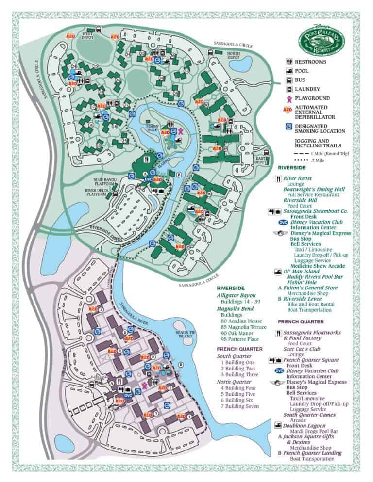 Port Orleans Riverside Map