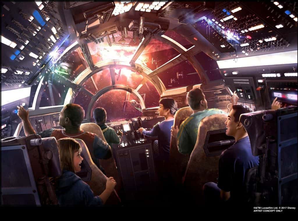 Millennium Falcon Smugglers Run at Star Wars Galaxys Edge 1024x761 2